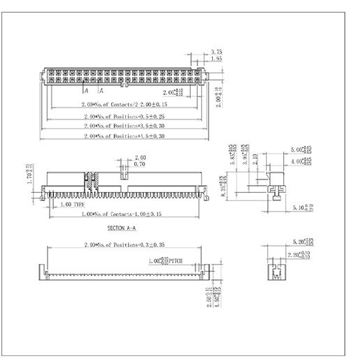 FCCS042.00mm IDC Socket With Bump AMP-Type