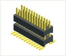 Support à double rangée d'en-tête de broche de 1,27 mm - jusqu'à SMT
