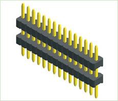 1.27mm Pitch Double Plastique Straight Type Single Row