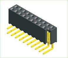 2,0 mm En-tête femelle Angle droit H6.35