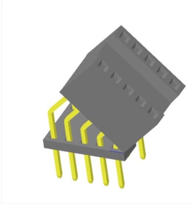 Tête de broche femelle de 2,54 mm à 45 degrés