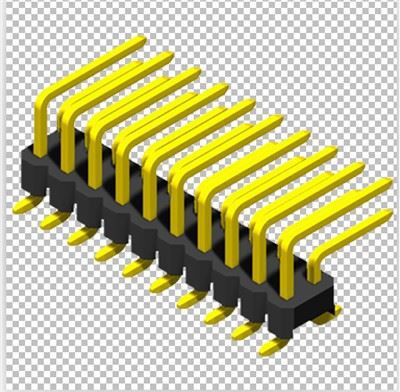 Embase à broches de 2,54 mm Type CMS droit à double rangée